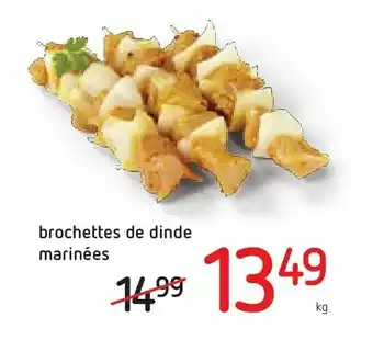 Brochettes de dinde marinees