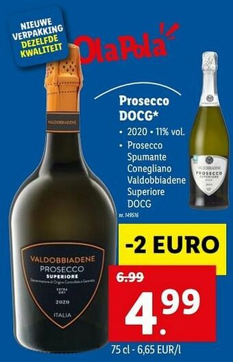 Lidl Prosecco docg aanbieding