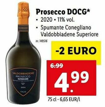 Lidl Prosecco docg aanbieding