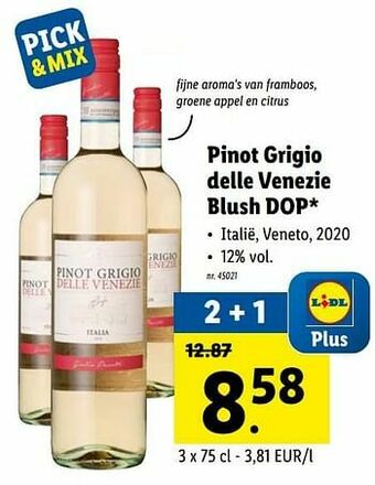 Lidl Pinot grigio delle venezie blush dop aanbieding