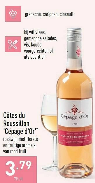 ALDI Côtes du roussillon cépage d`or aanbieding