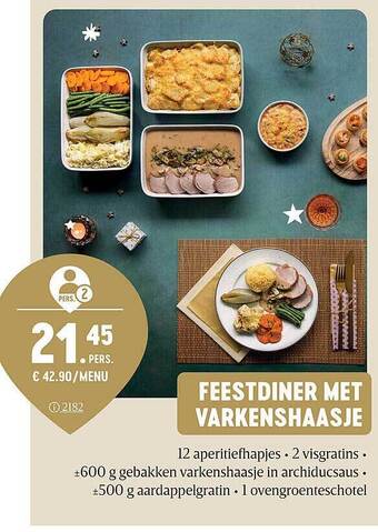 Buurtslagers Feestdiner met varkenshaasje aanbieding