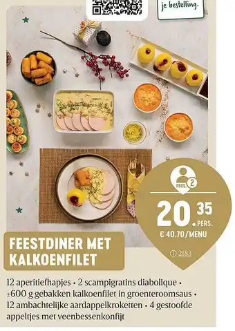 Buurtslagers Feestdiner met kalkoenfilet aanbieding