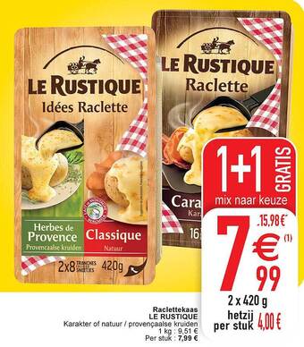 Cora Raclettekaas le rustique aanbieding