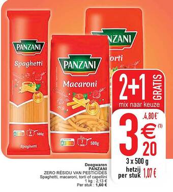 Cora Deegwaren panzani aanbieding