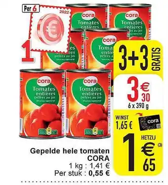 Cora Gepelde hele tomaten aanbieding