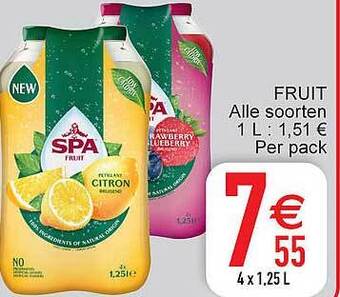 Cora Spa fruit aanbieding