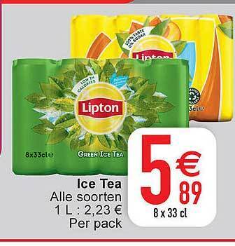 Cora Lipton ice tea aanbieding