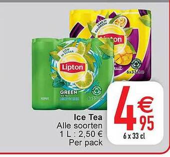 Cora Lipton ice tea aanbieding