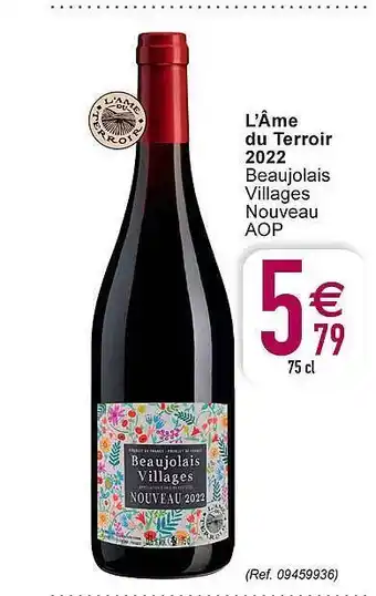 Cora L'âme du terroir 2022 beaujolais villages nouveau aop aanbieding
