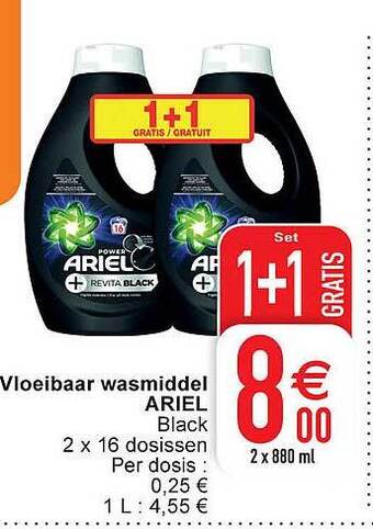 Cora Vloeibaar wasmiddel ariel aanbieding