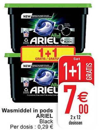 Cora Wasmiddel in pods ariel aanbieding