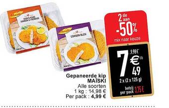 Cora Gepaneerde kip maïski aanbieding