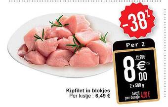 Cora Kipfilet in blokjes aanbieding