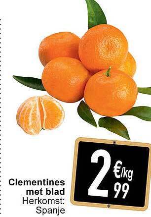 Cora Clementines met blad aanbieding