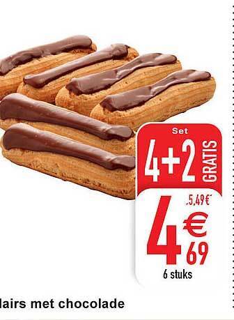 Cora Eclairs met chocolade aanbieding