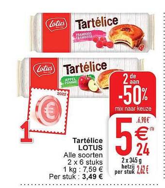 Cora Tartélice lotus aanbieding