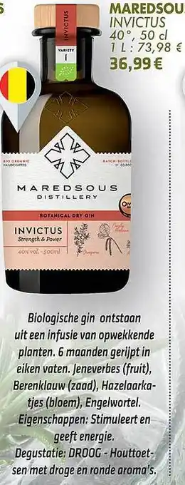 Cora Maredsous invictus aanbieding