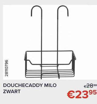 Euroshop Douchecaddy milo zwart aanbieding