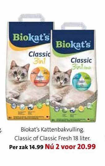 Intratuin Biokat's kattenbakvulling aanbieding