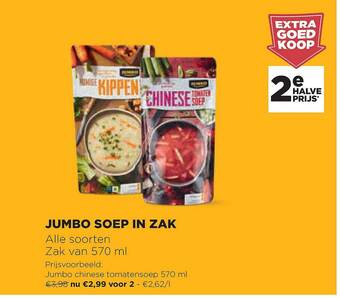 Jumbo Jumbo soep in zak aanbieding