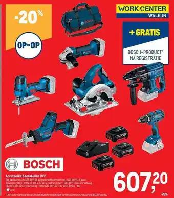 Makro Bosch accutoolkit 5 toestellen 18 v aanbieding