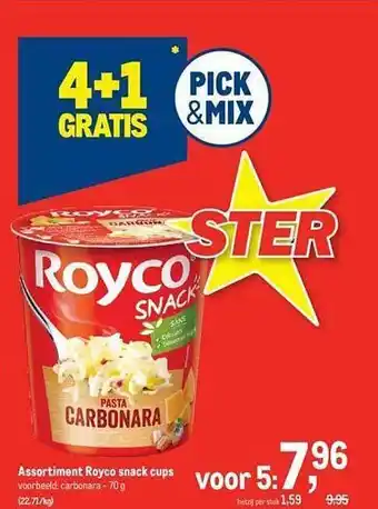 Makro Assortiment royco snack cups aanbieding