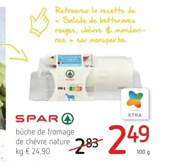 Buche de fromage de chevre nature 100g