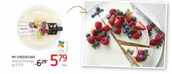Spar Colruyt My cheesecake 1kg aanbieding