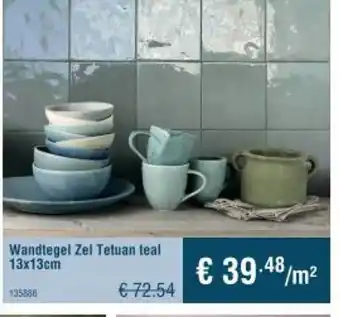 Cevo Wandtegel zel tetuan teal aanbieding