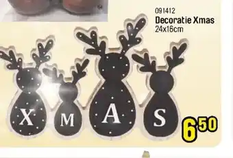 Happyland Decoratie Xmas 24x16cm aanbieding