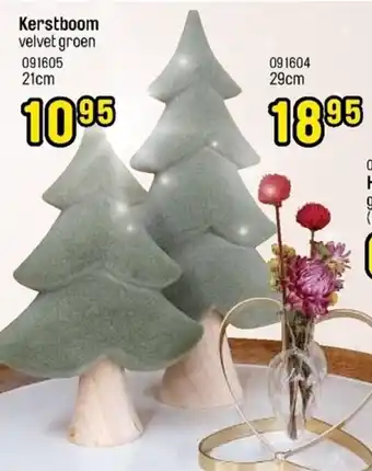 Happyland Kerstboom velvet groen 29cm aanbieding