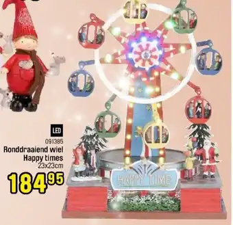 Happyland Ronddraaiend wiel happy times LED 23 x 23cm aanbieding