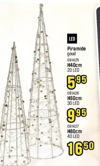 Piramide H40cm 20LED