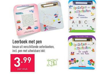 ALDI Leerboek Met Pen aanbieding