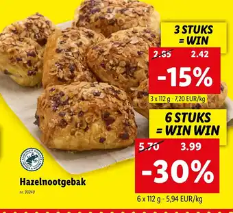Lidl Hazelnootgebak 3 x 112g aanbieding
