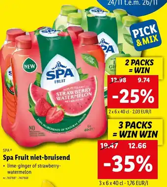 Lidl Spa fruit niet-bruisend aanbieding