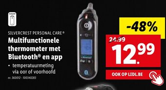 Lidl Silvercrest personal care multifunctionele thermometer met bluetooth en app aanbieding