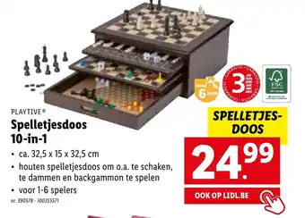 Lidl Playtive spelletjesdoos 10-in-1 aanbieding