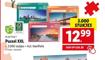 Lidl Playtive puzzel XXL aanbieding