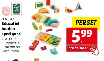 Lidl Educatief houten speelgoed aanbieding