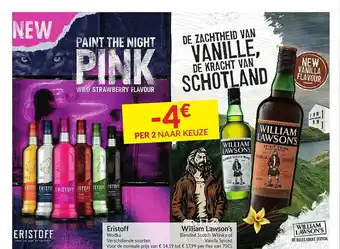 Intermarché Eristoff Wodka Of William Blended Scotch Whisky Of Vanilla Spiced aanbieding