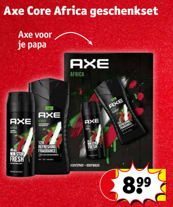 Kruidvat Axe core africa geschenkset aanbieding
