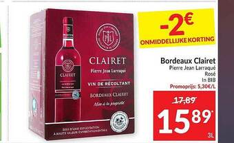 Intermarché Bordeaux Clairet Pierre Jean Larraqué aanbieding