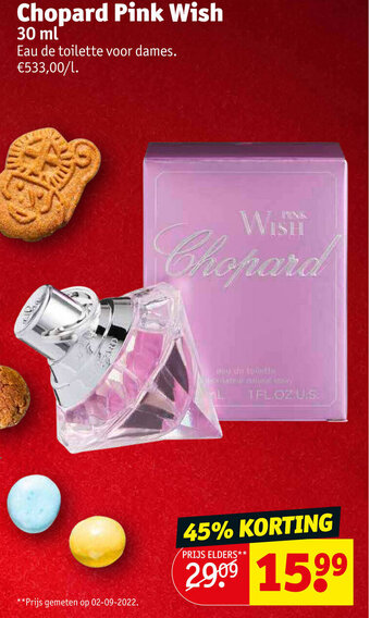 Kruidvat Chopard pink wish aanbieding