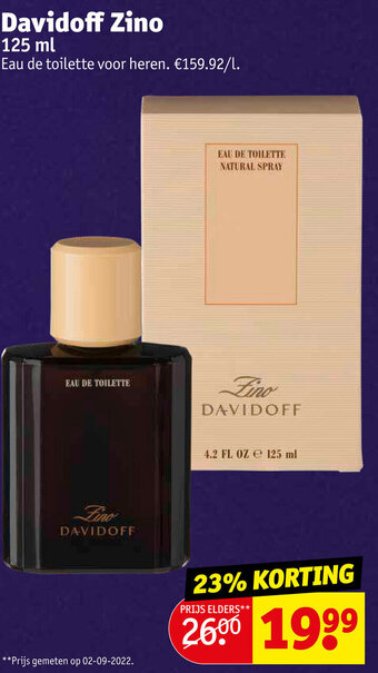 Kruidvat Davidoff zino 125ml aanbieding