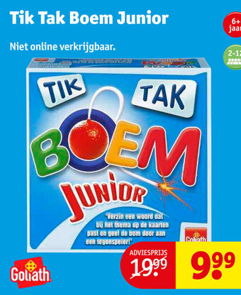 Kruidvat Tik Tak Boem Junior aanbieding