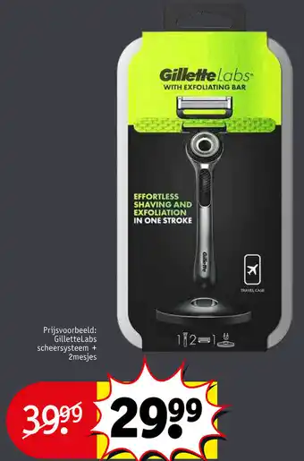 Kruidvat Gillette Labs Scheersysteem + 2 Medjes aanbieding