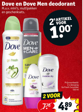 Kruidvat Dove en Dove Men Deodorant aanbieding