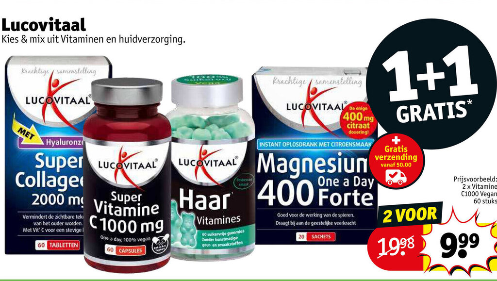 Lucovitaal 1+1 Gratis promotie bij Kruidvat